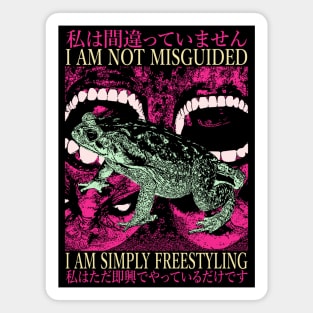 I AM NOT MISGUIDED Frog Vintage Japanese Magnet